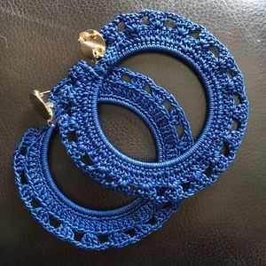 NEW !!! Crochet Hoop Earrings
